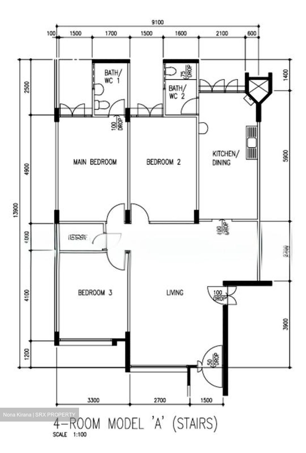 Blk 906 TAMPINES PALMSVILLE (Tampines), HDB 4 Rooms #580764901